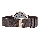 Alexandre Christie AC 8420 LD LRGBA Ladies Black Dial Brown Leather Strap