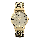 Alexandre Christie Passion AC 2857 LD BGPIV Ladies Gold Dial Gold Stainless Steel Strap