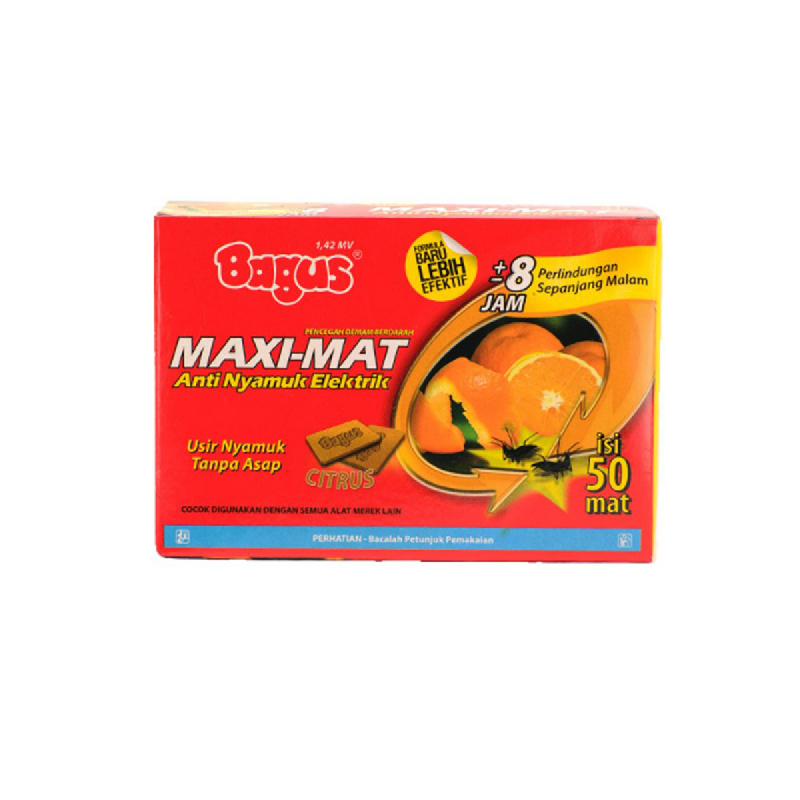 Bagus Maxi Mat Citrus Refill 50 Pcs