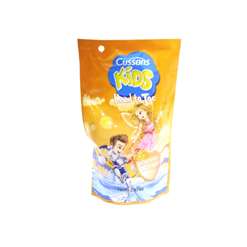 Cussons Kids Head To Toe Sunny Orange Pouch 250Ml