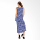 Vicensa Print Long Dress - Blue