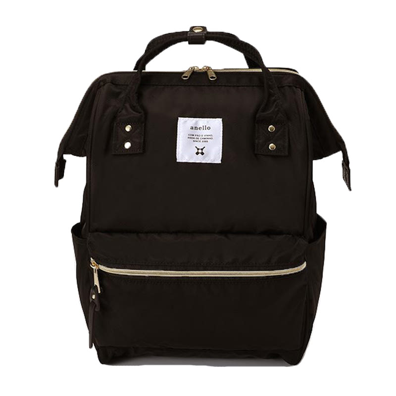 Anello Glossy Poly Twill Backpack Black