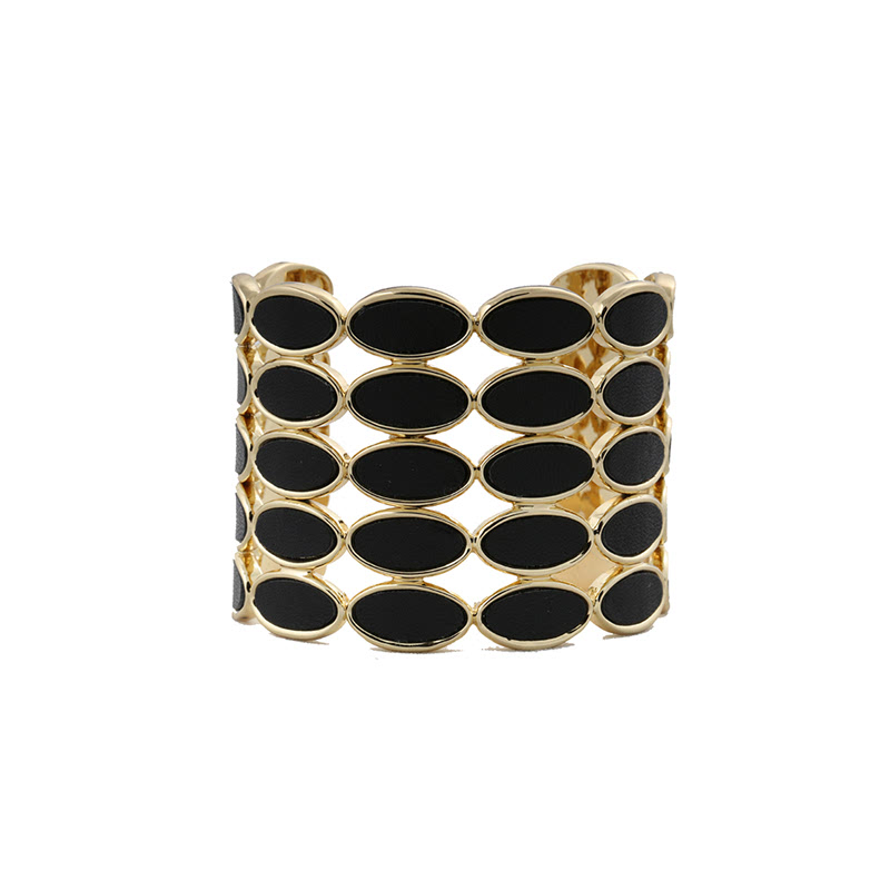 House of Harlow 1960 - Del Sol Leather Cuff Black