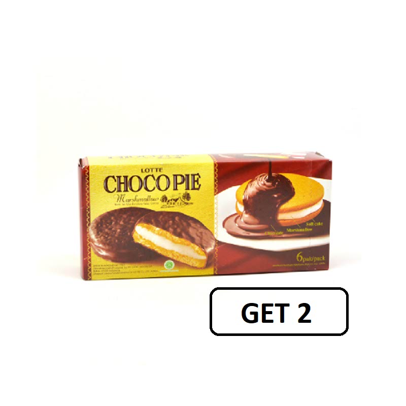 Lotte Choco Pie Marshmallow 168 Gr (Get 2)