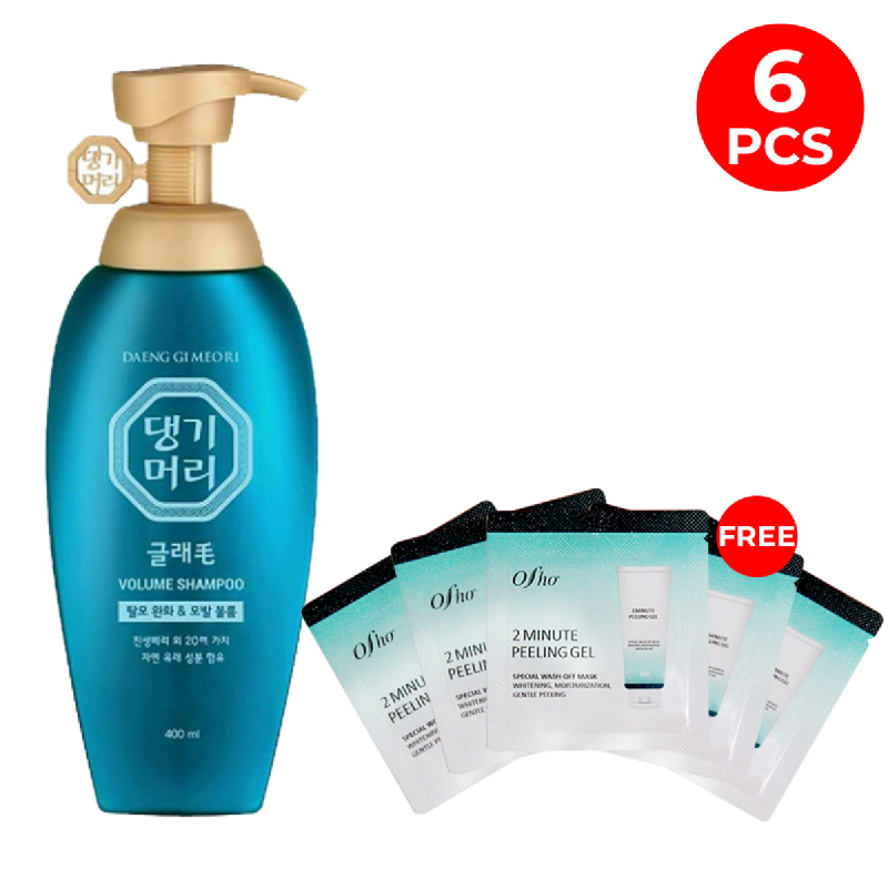 Daeng Gi Meo Ri Glamo Volume Shampoo 400ml + Osho 2 Minute Peeling Gel Sachet 5pcs