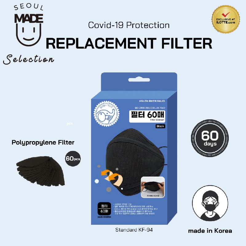 Elephant Mask - Replacement Filter (60 pcs)