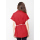 Agatha Red Lapel Short Sleeve Blouse Red