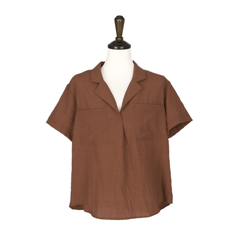 Summer Collar Shirt - Brown