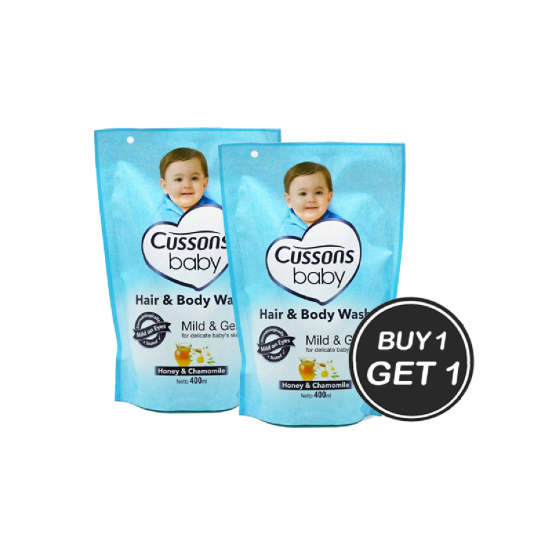 Cussons Baby Hair & Body Wash Mild & Gentle 400 Ml (Buy 1 Get 1)