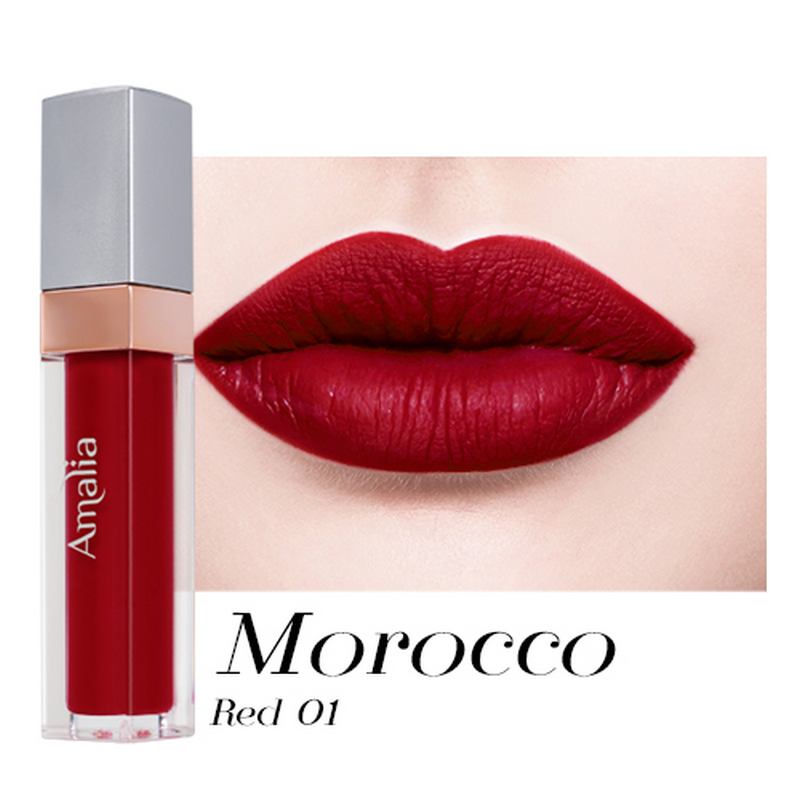 Amalia Matte Lip Cream Morocco Red 01