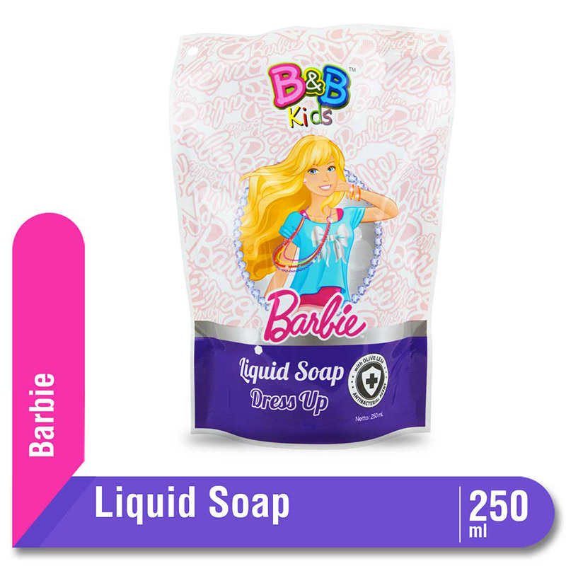 B&B Kids Barbie Liquid Soap Dress Up Pouch 250 Ml