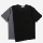 [YN.40] Diagonal Line Pattern Short Sleeve T-shirt BLACK
