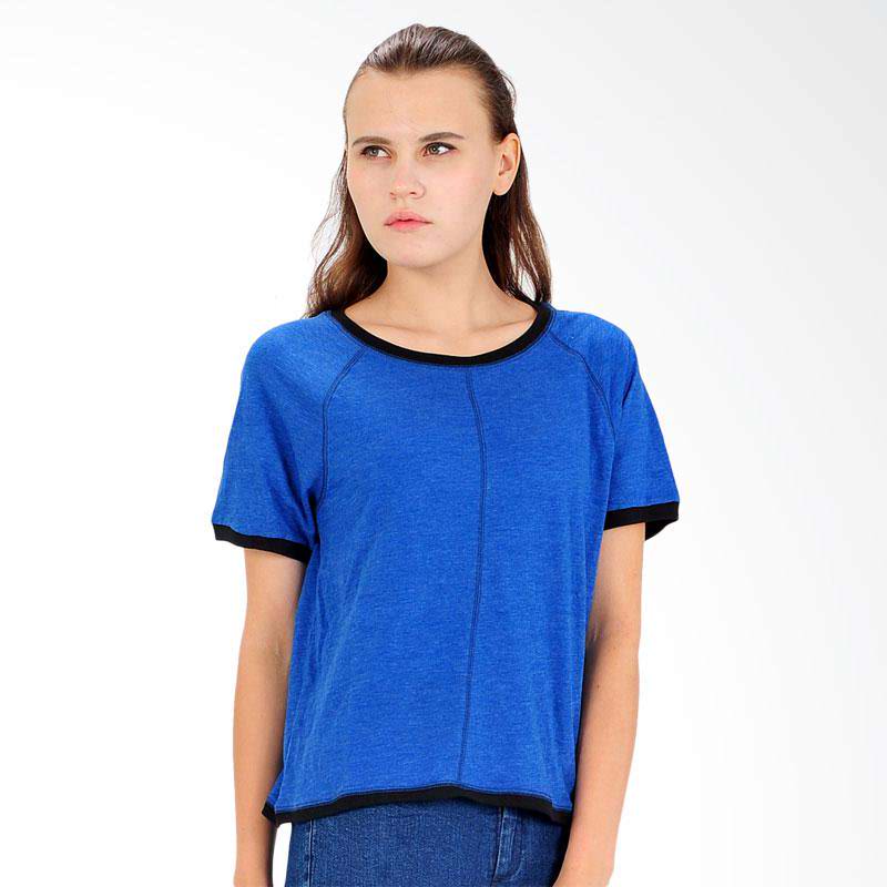Certainy Women's T-Shirt Atasan Wanita - Blue