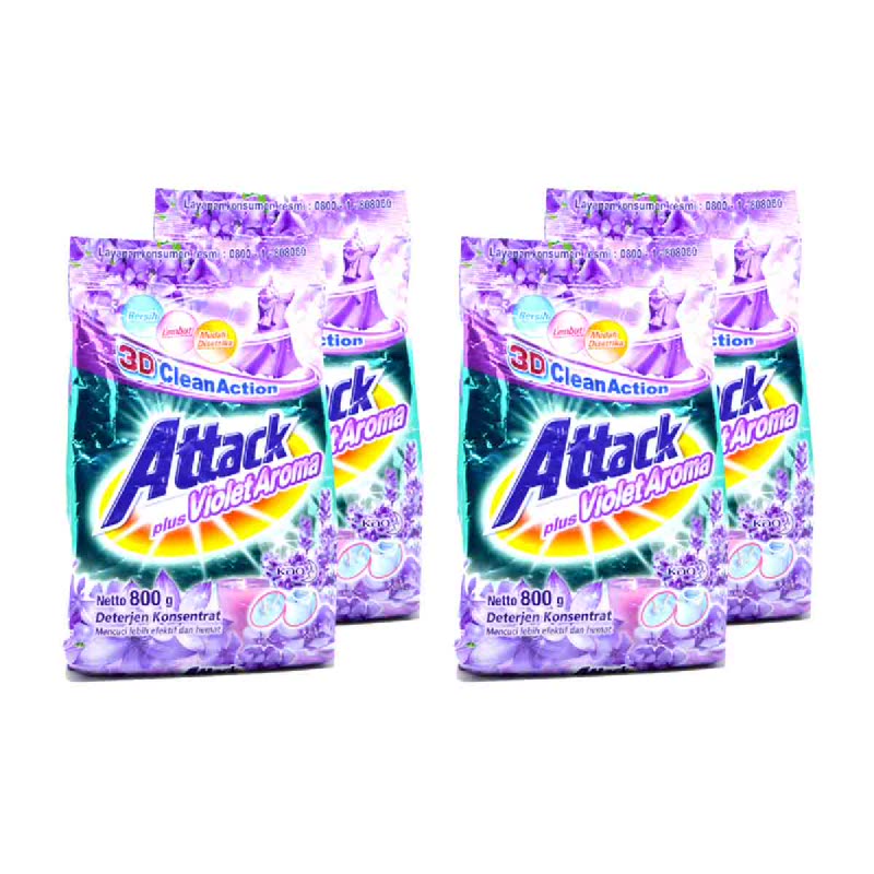 Attack Detergent Violet 800G (Get 4)