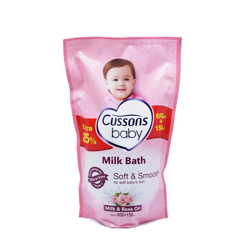 Cussons Milk Bath Soft & Smooth Reff 600 Ml + 150 Ml