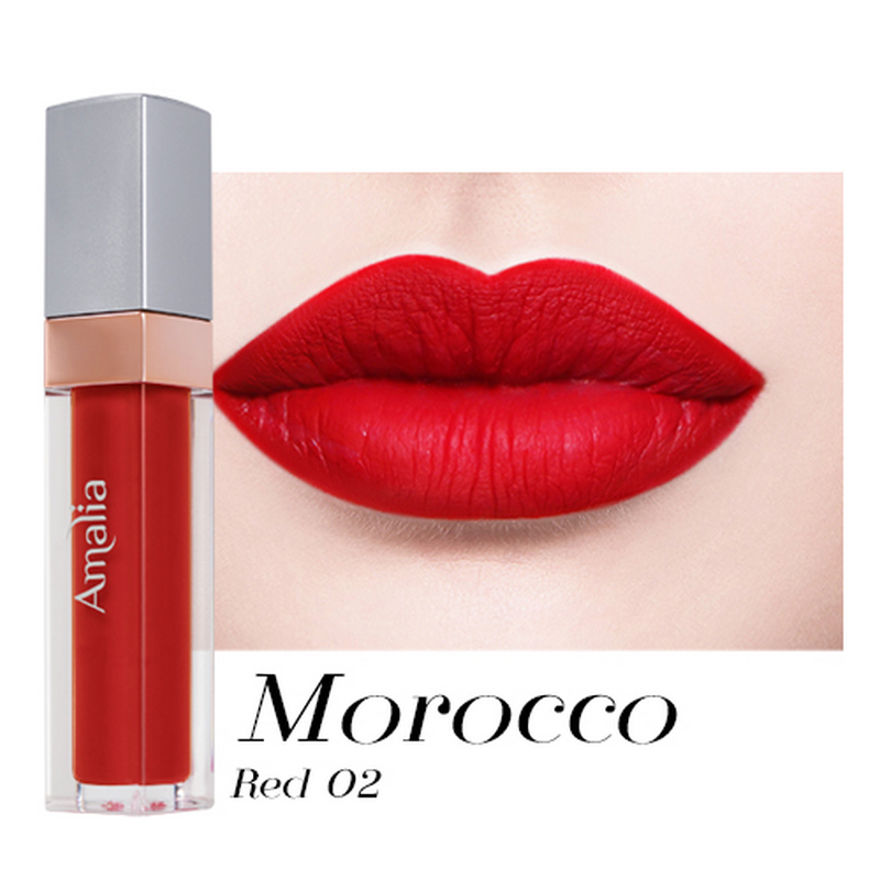 Amalia Matte Lip Cream Morocco Red 02