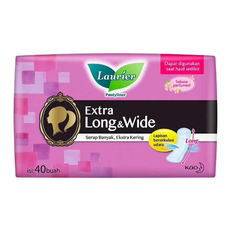 Laurier Pantyliner Safety  Fit Parfum 40s