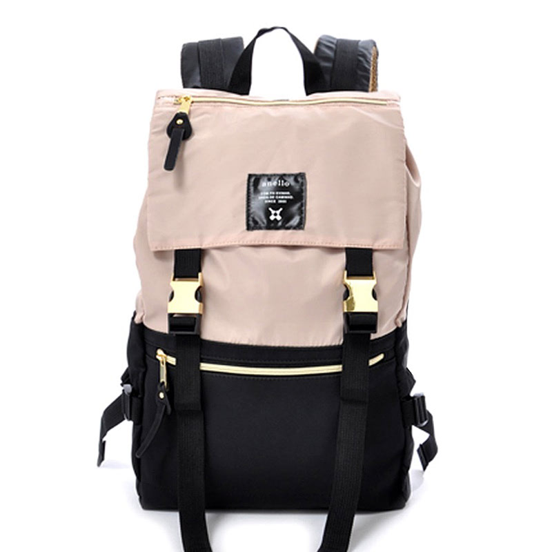 Anello HD Nylon Backpack Black Beige