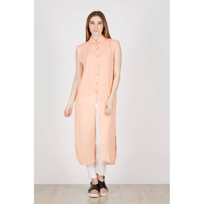 PA Sleeveless Long Shirt Orange
