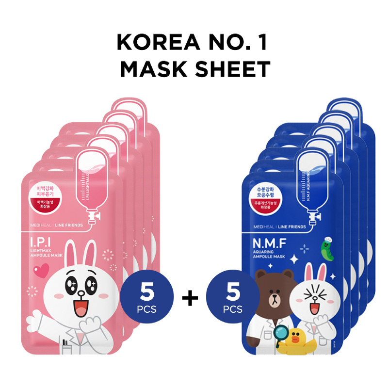 Mediheal Line Friends I.P.I Lightmax Ampoule Mask + Line ...