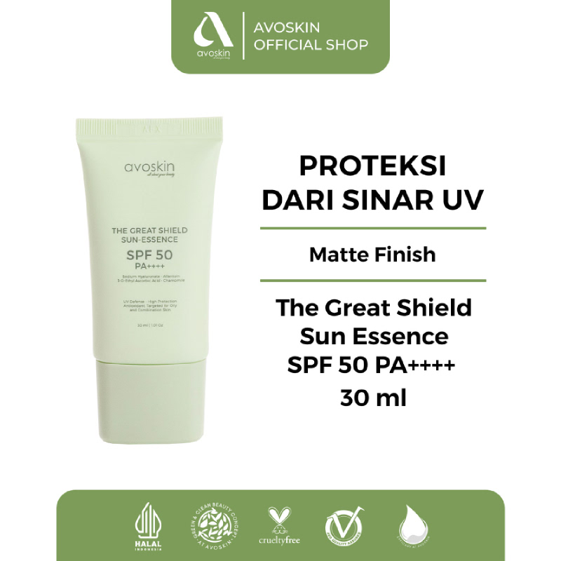 Sunscreen Avoskin The Great Shield SPF 50 PA++++ 30ml-Kulit Berminyak