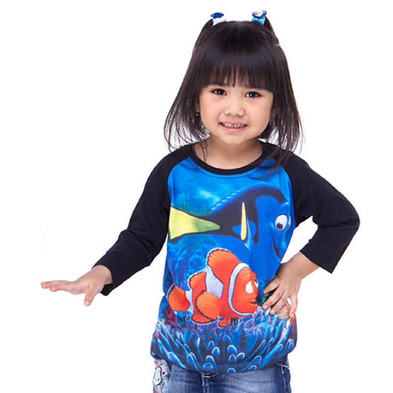 Finding Dory With Clownfish Marlin T-Shirt Blue