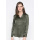 Agatha Long Sleeve Blouse With Notched Collar Green