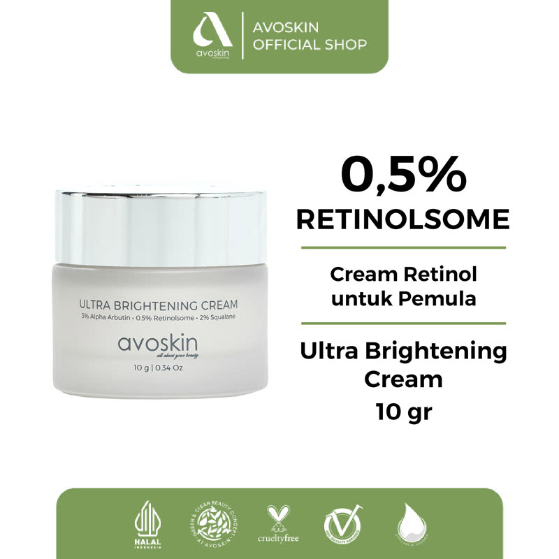 Cream Malam Avoskin Ultra Brightening Cream 10gr-Retinol untuk Pemula