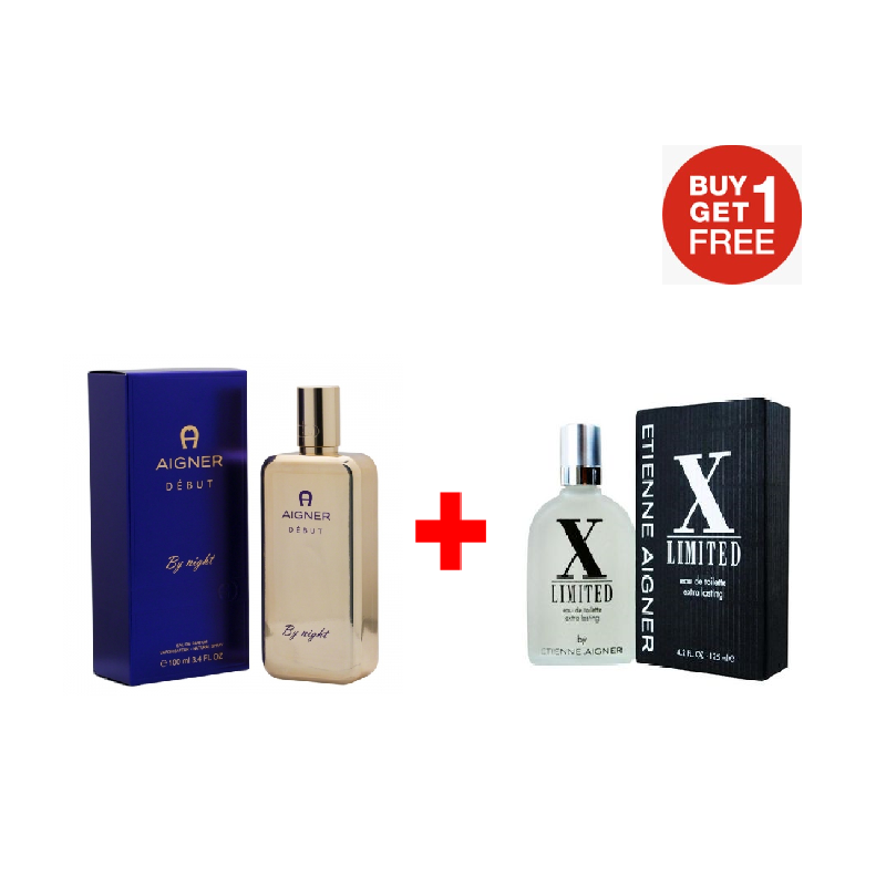 Aigner Debut By Night EDP SP 100ML + X-Limited For Unisex EDT