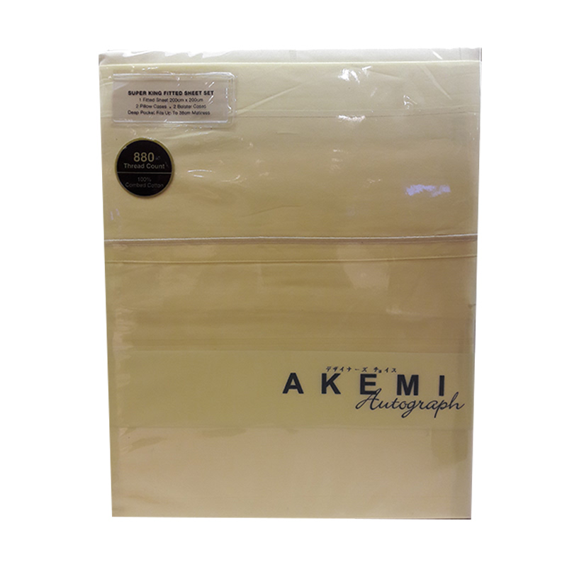 Akemi Autograph Leighton Collection SKQC 260X230 LETTIC STRIPES CREAMY YELLOW