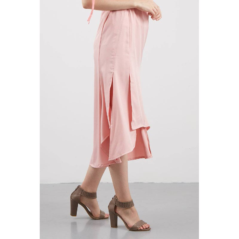 Valia Drape Skirt Pink