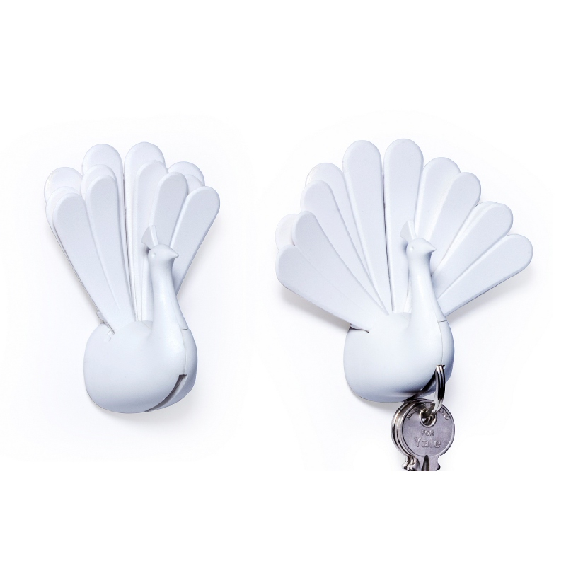Highpoint Qualy Peacock Key Holder QL10193WH - White