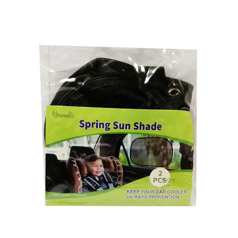 AB Spring Sun Shade 2 Pcs Aksesoris Mobil  Black 