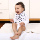 Baby Drool Bandana Bib 4 Pack Set Celemek Bayi - Black White Letters