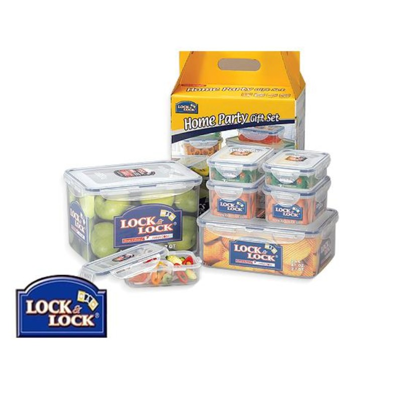 Lock & Lock HPL827V7 Plastic Container 7P Set(Home Party Gift Set II)