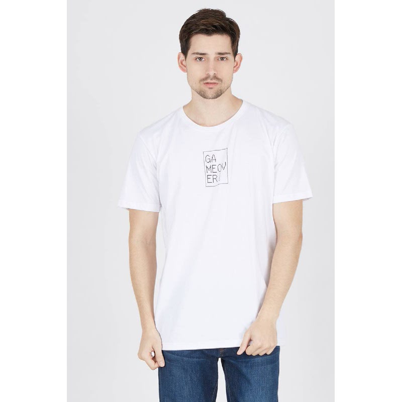 Mens T-Shirt Game Over White