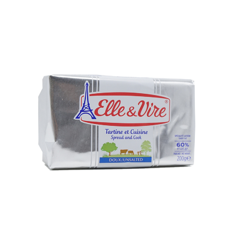 Elle & Vire Unsalted S&C 60% 200G