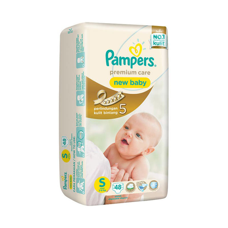 Pampers Premium Active Baby Popok Taped Value S 48S