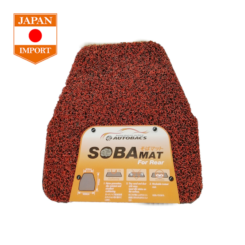 AB Soba Floor Mat F Driver Karpet Mobil Aksesoris Mobil [Japan Import] Rear Red