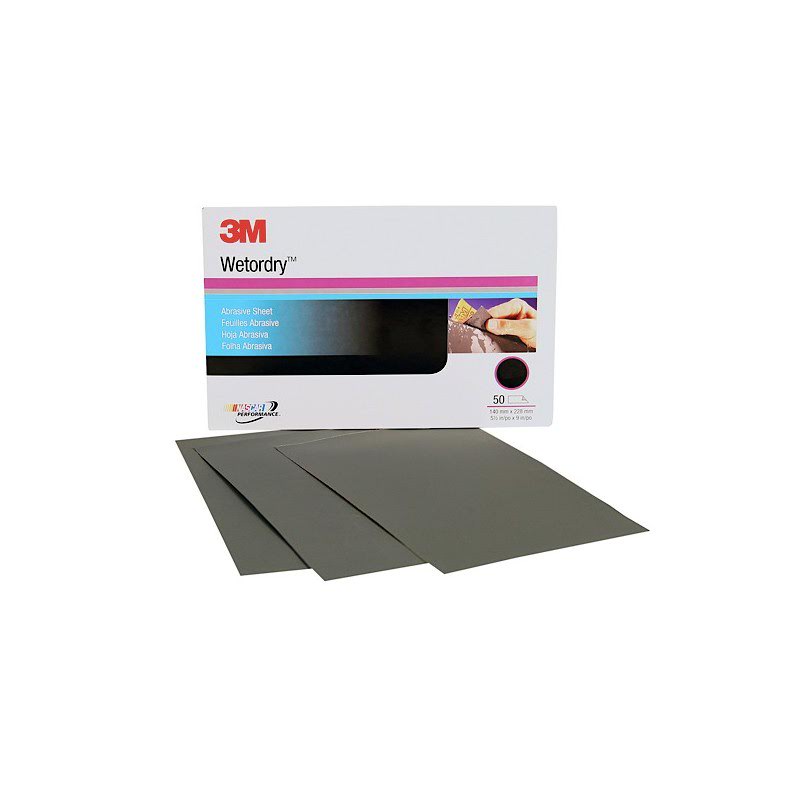 3M 401Q Wet or Dry Paper Sheet, grade P1500, size 5 1-2 in x 9 in