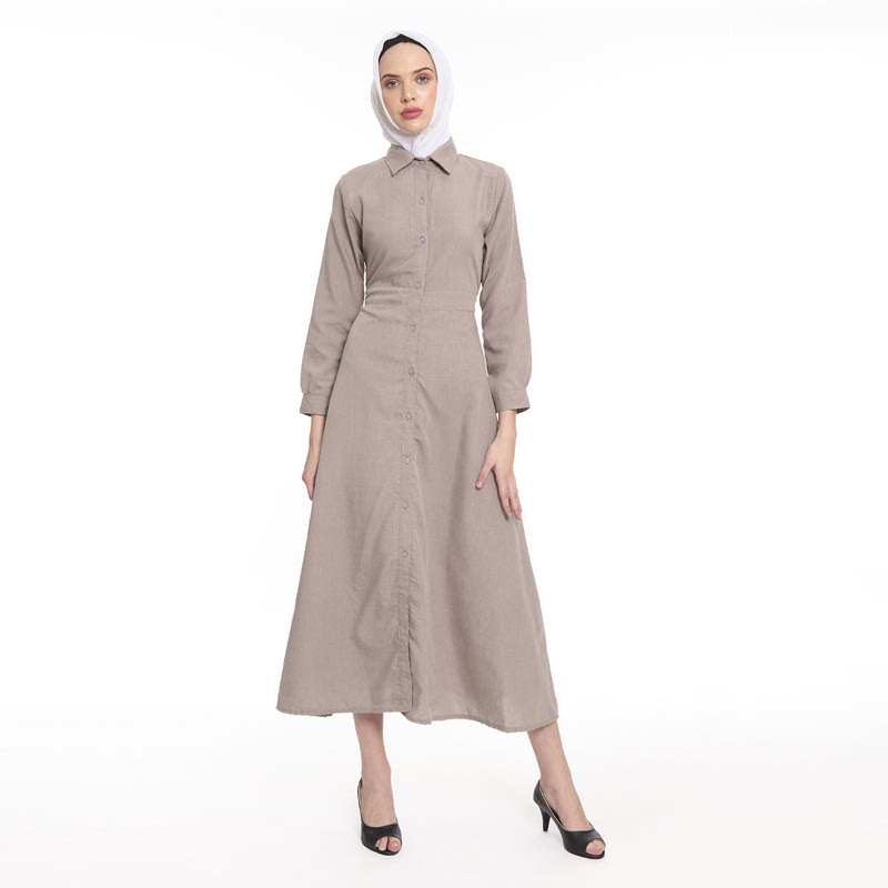 Jfashion Tunik Kemeja Lengan Panjang Wanita Casual Model Terbaru Jfashion Kara Krem Ilotte