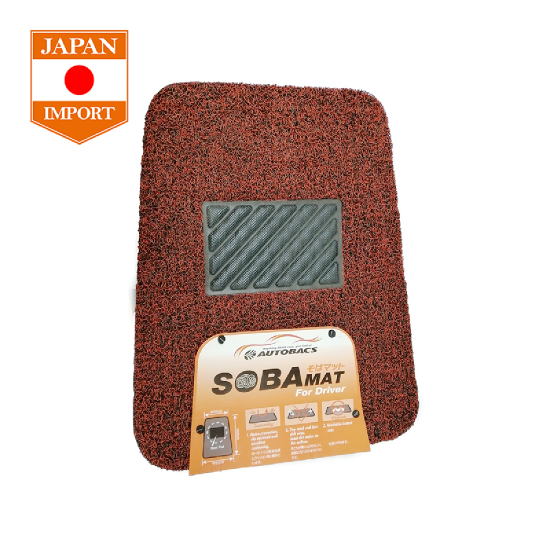 AB Soba Floor Mat Karpet Mobil Aksesoris Mobil [Japan Import] Front Driver Red