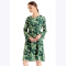 Bateeq Long Sleeve Cotton Print Dress FL17-005B Green