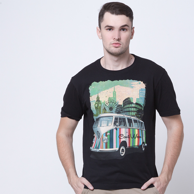 Kaos Pria Carvil Combi Black 11.COM.BLK.05