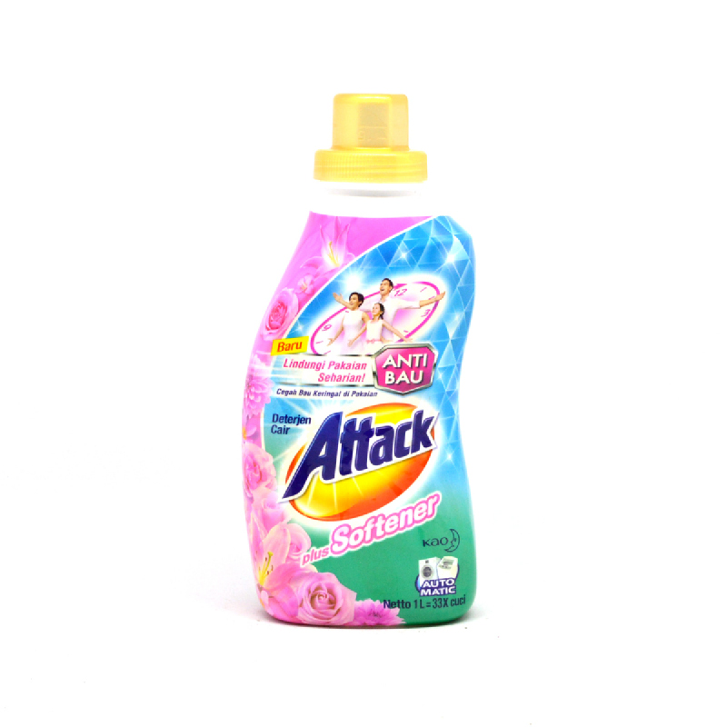 Attack Detergen Cair Plus Pelembut Botol 1 L