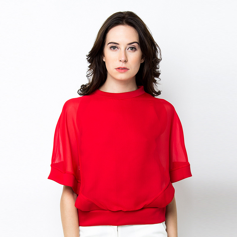 The B Club Red Top Sheer