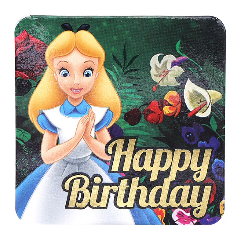 Alice In Wonderland Happy B Day Garden Mini Gift Card