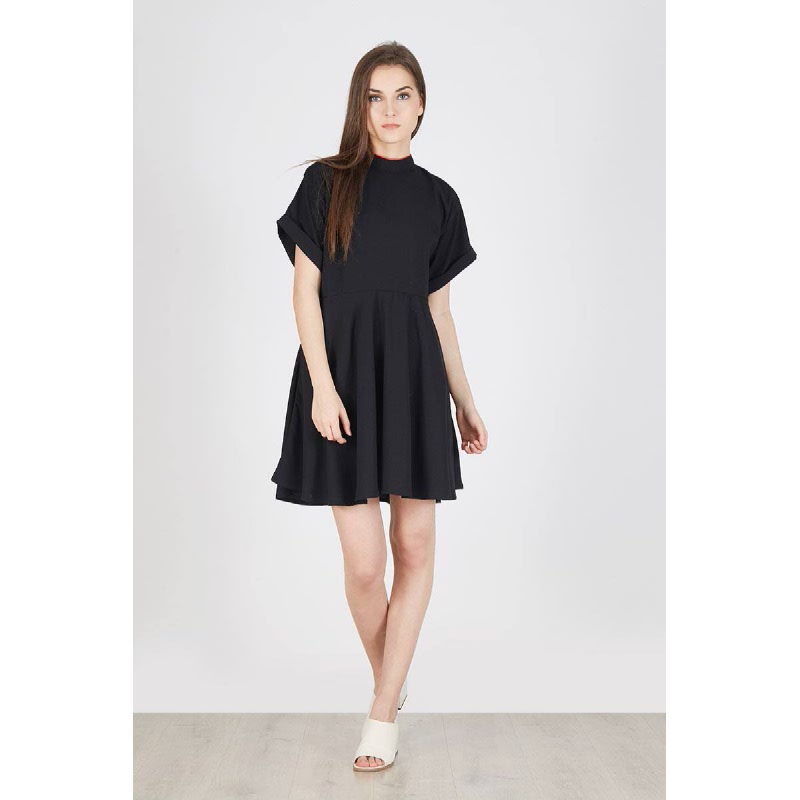 Pania Boxy Dress Black