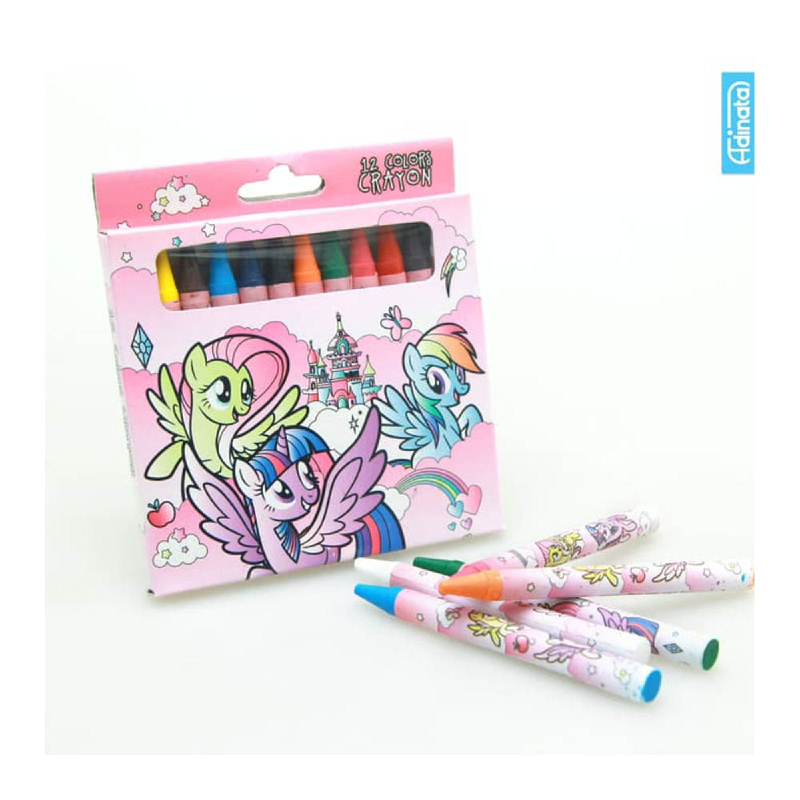 Adinata My Little Pony Pink Crayon (Crayon 12 warna - Alat Mewarnai)