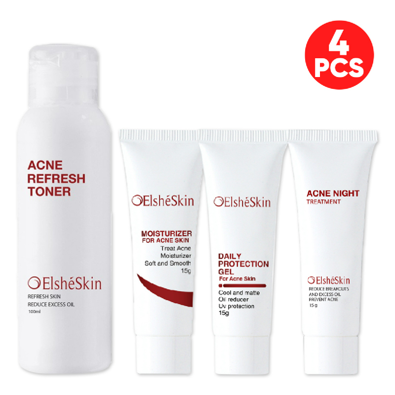 Elsheskin Acne Refresh Toner Moisturizer For Acne Skin Daily Protection Gel For Acne Acne Night Treatment Ilotte